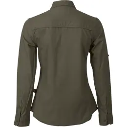 Ladies Heritage Stretch Long Sleeve Shirt Fatigue Back